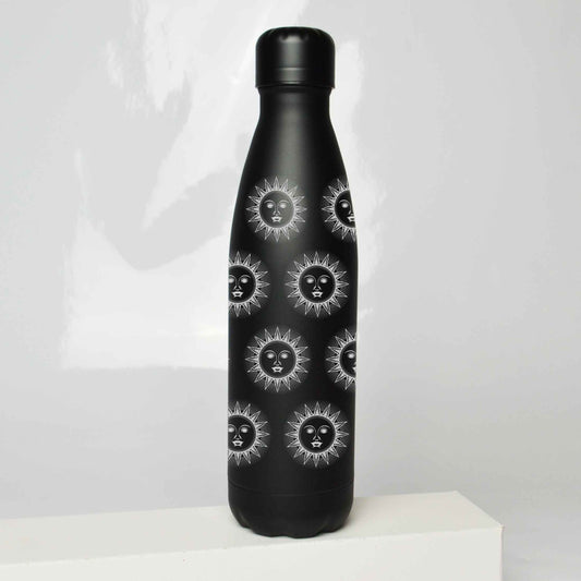 Sun Pattern Stainless Steel Thermos Bottle – 500ml BPA-Free Insulated Flask