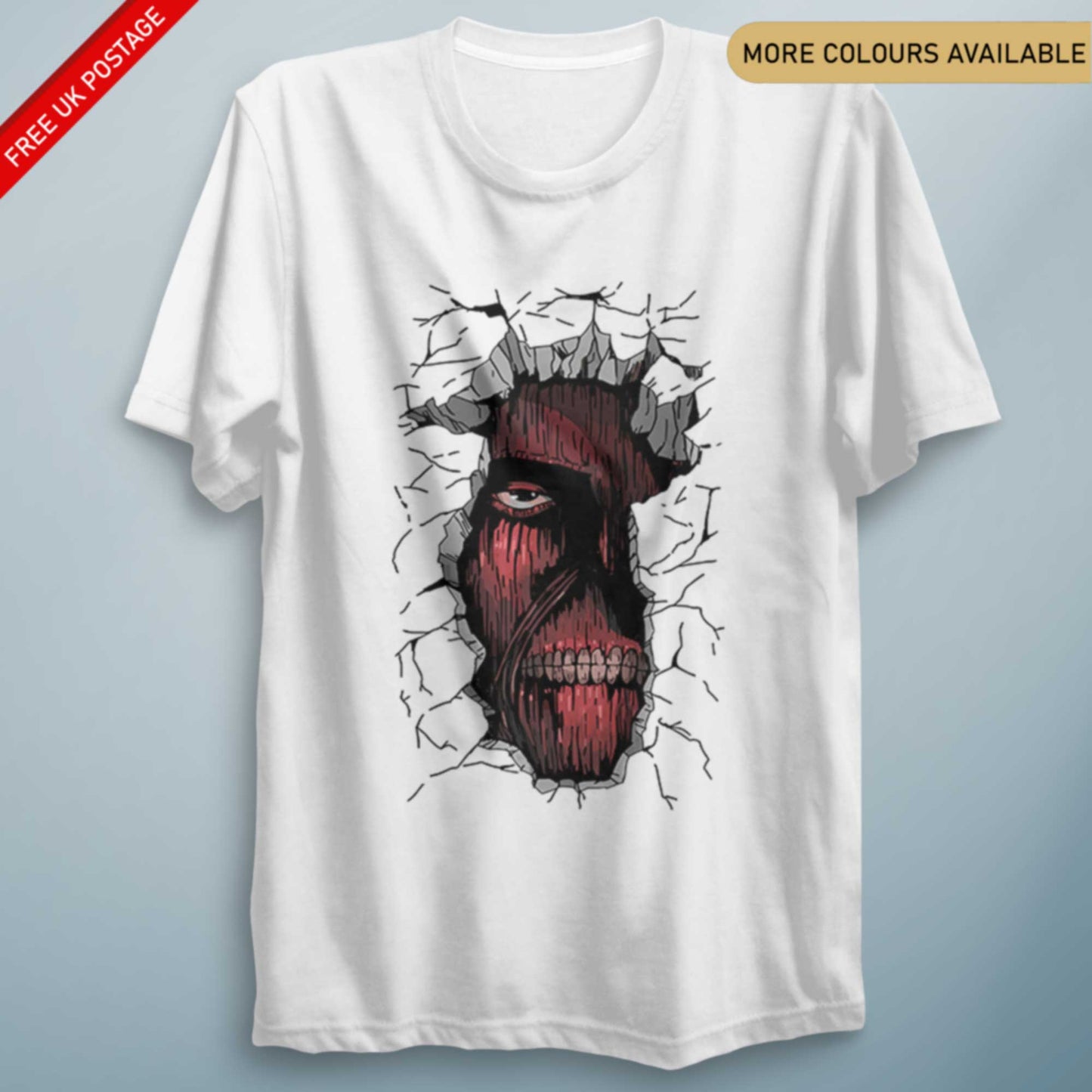AOT Watching Wall – Unisex Anime-Inspired Graphic Tee