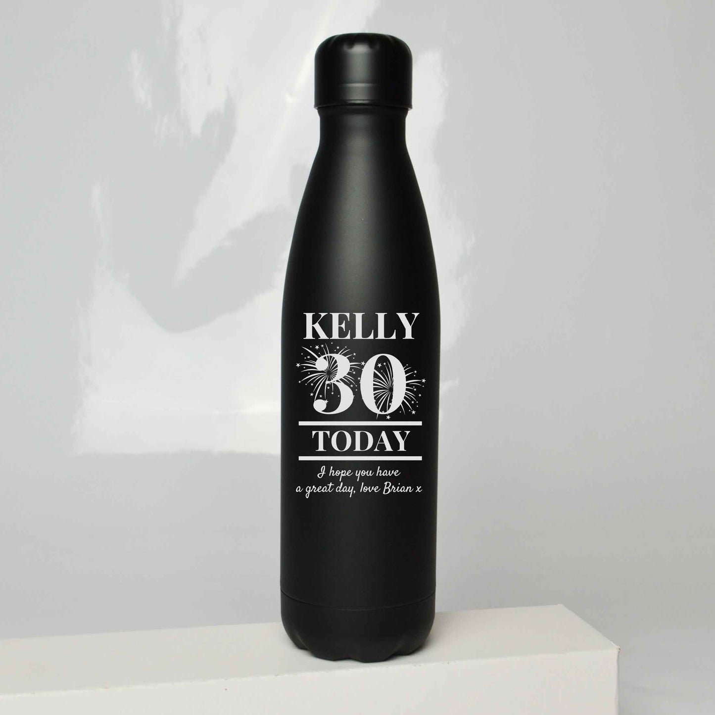Personalised Birthday Fireworks Engraved Thermos Bottle 500ml