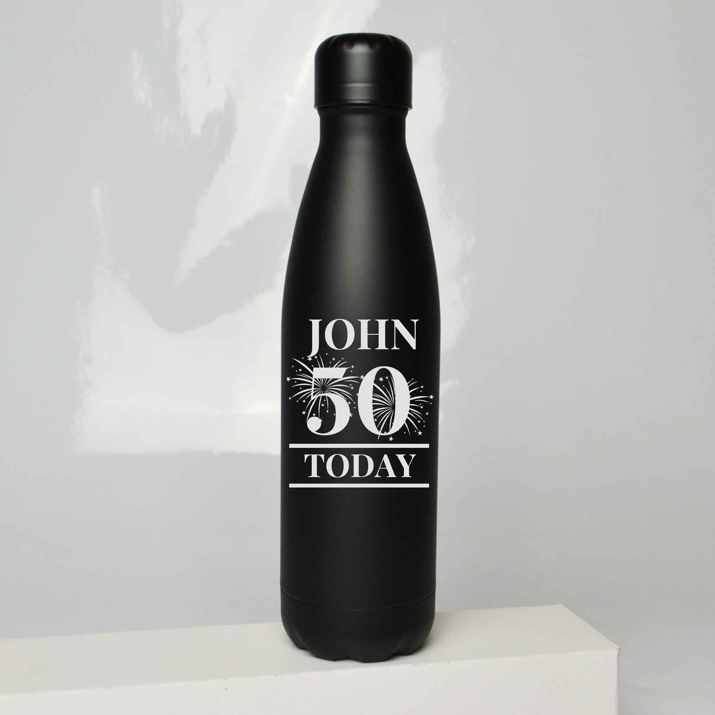 Personalised Birthday Fireworks Engraved Thermos Bottle 500ml