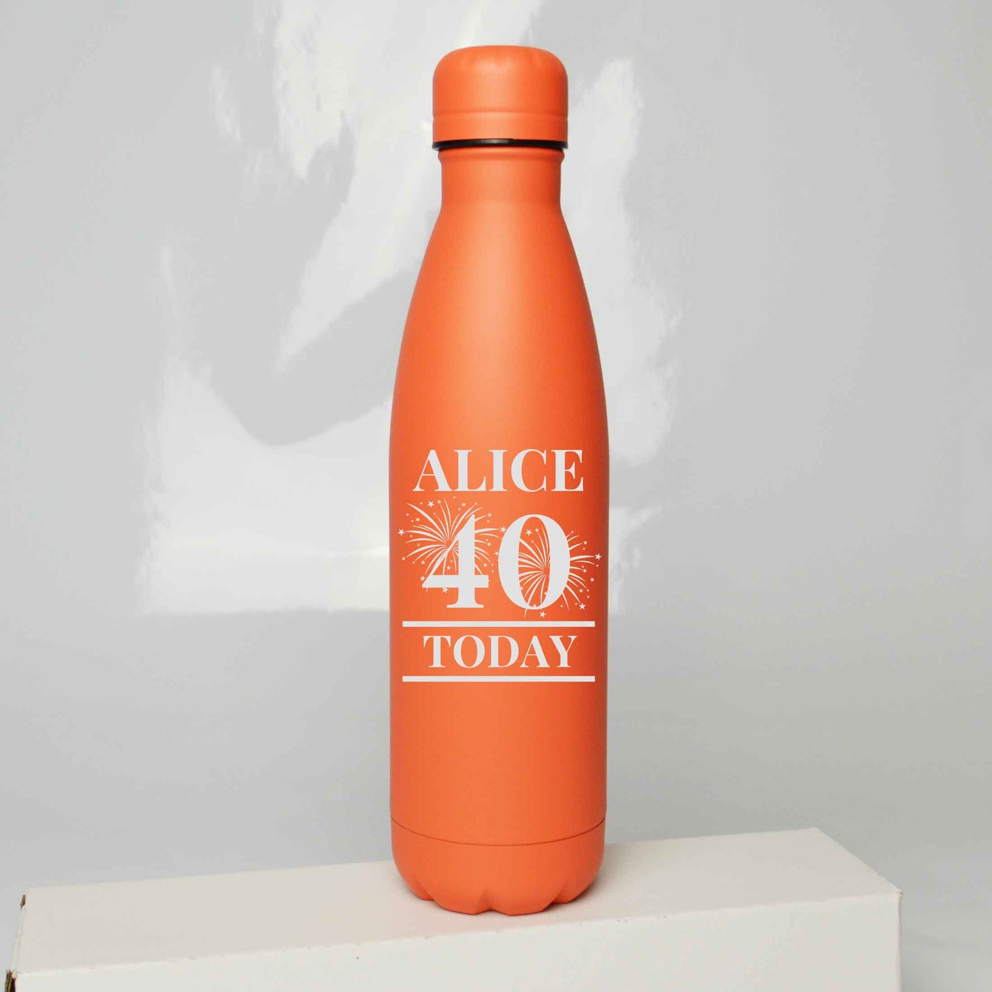 Personalised Birthday Fireworks Engraved Thermos Bottle 500ml