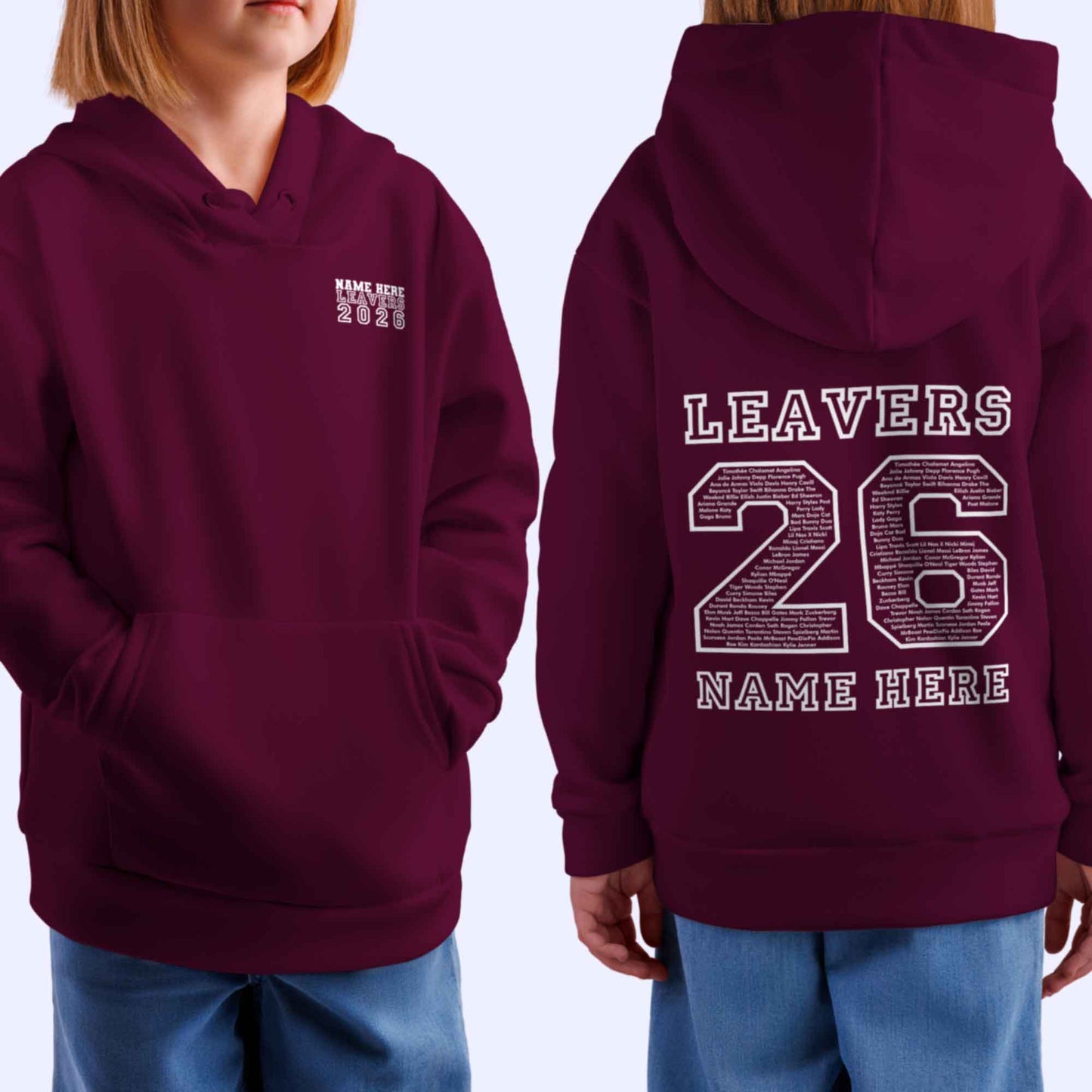 Personalised LEAVERS Hoodie 2026 Primary School Leavers