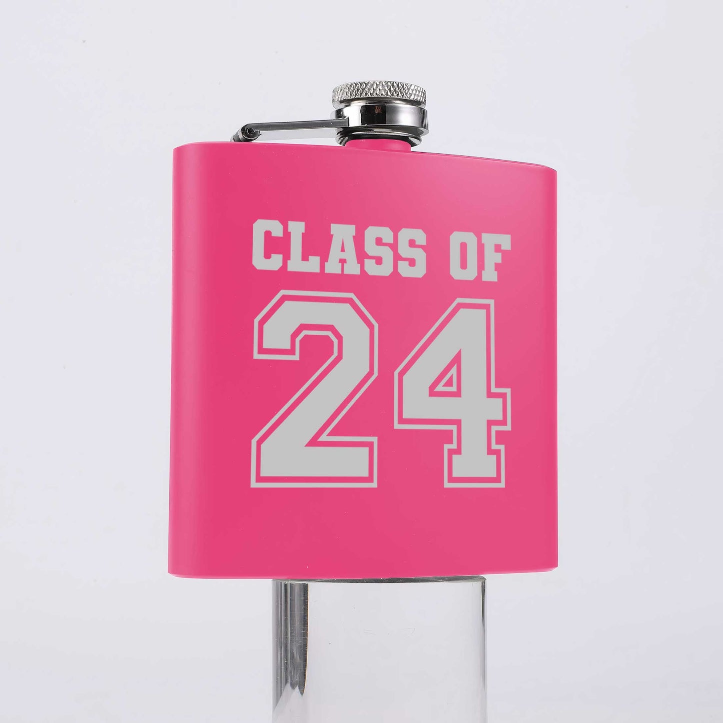 Engraved Class Of 24 Stainless Steel Hip Flask 6oz