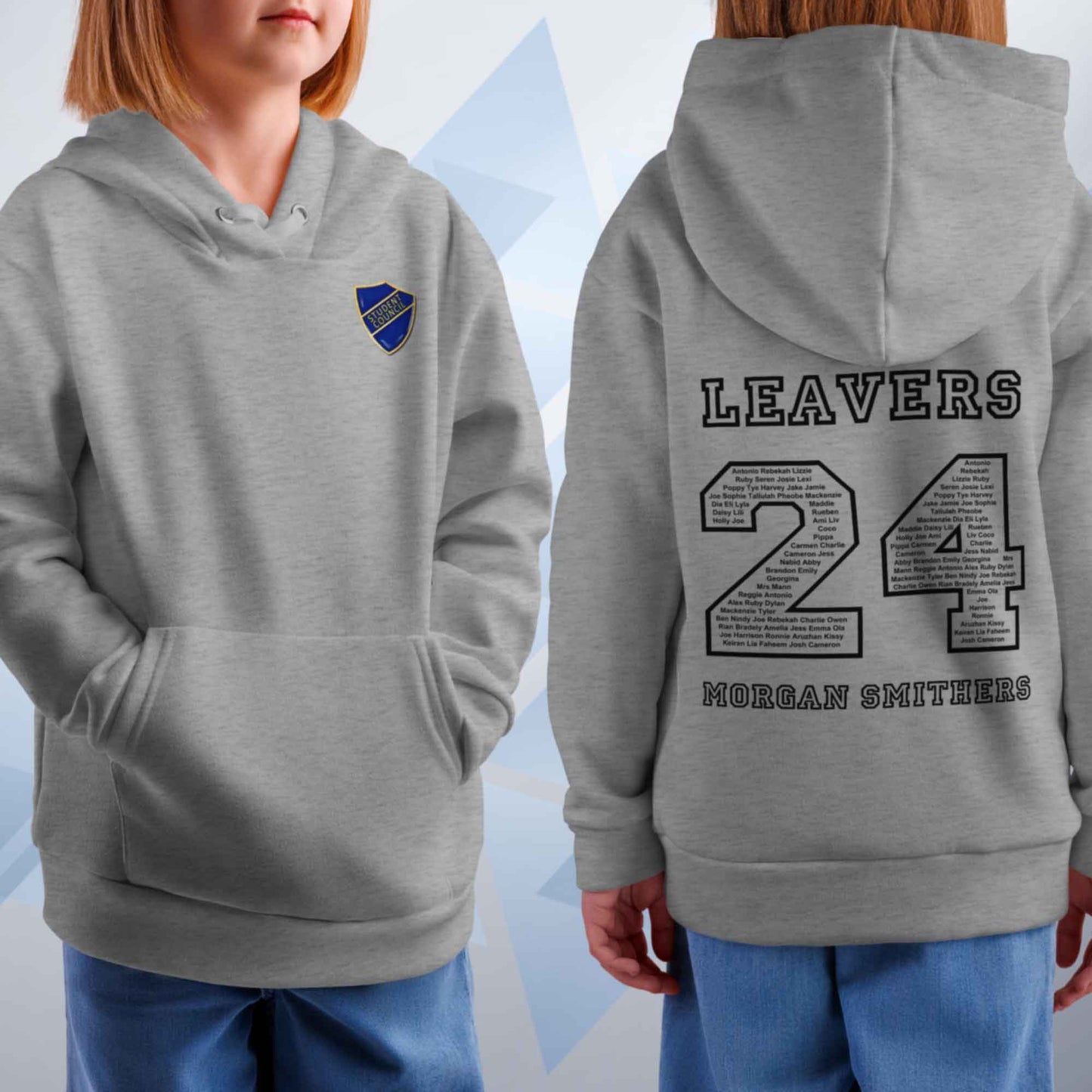 Personalised LEAVERS 2024 Kids Hoodie Custom Names