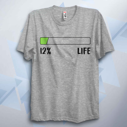 Personalised Life Percentage Bar Funny Unisex T Shirt