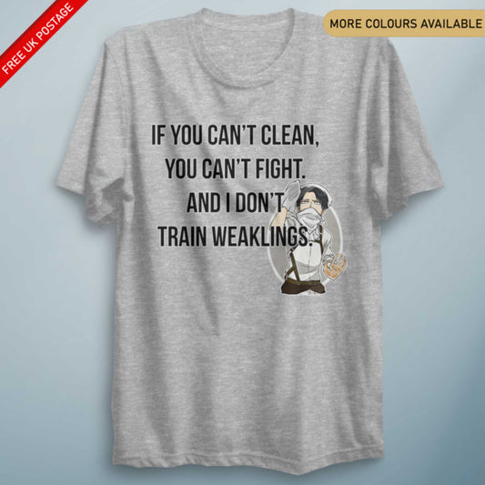 AOT If You Can't Clean Levi – Unisex Anime-Inspired Graphic Tee