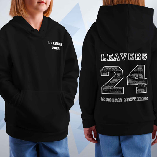 Personalised LEAVERS 2024 Kids Hoodie Custom Names