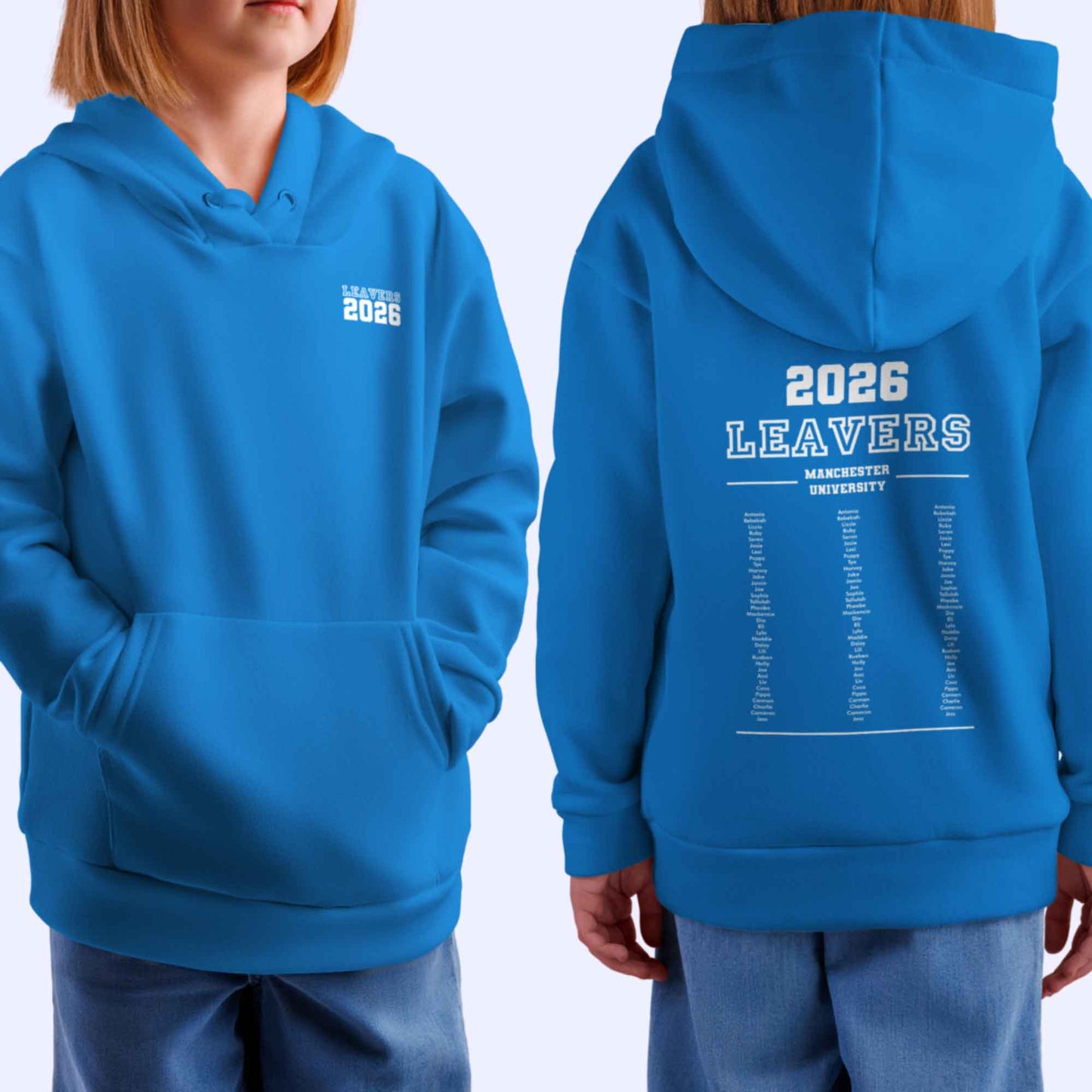 Personalised LEAVERS Hoodie 2026 Kids Primary School Student Names