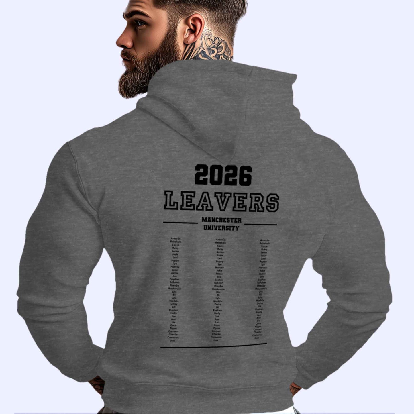 Personalised LEAVERS Hoodie 2026 Names List