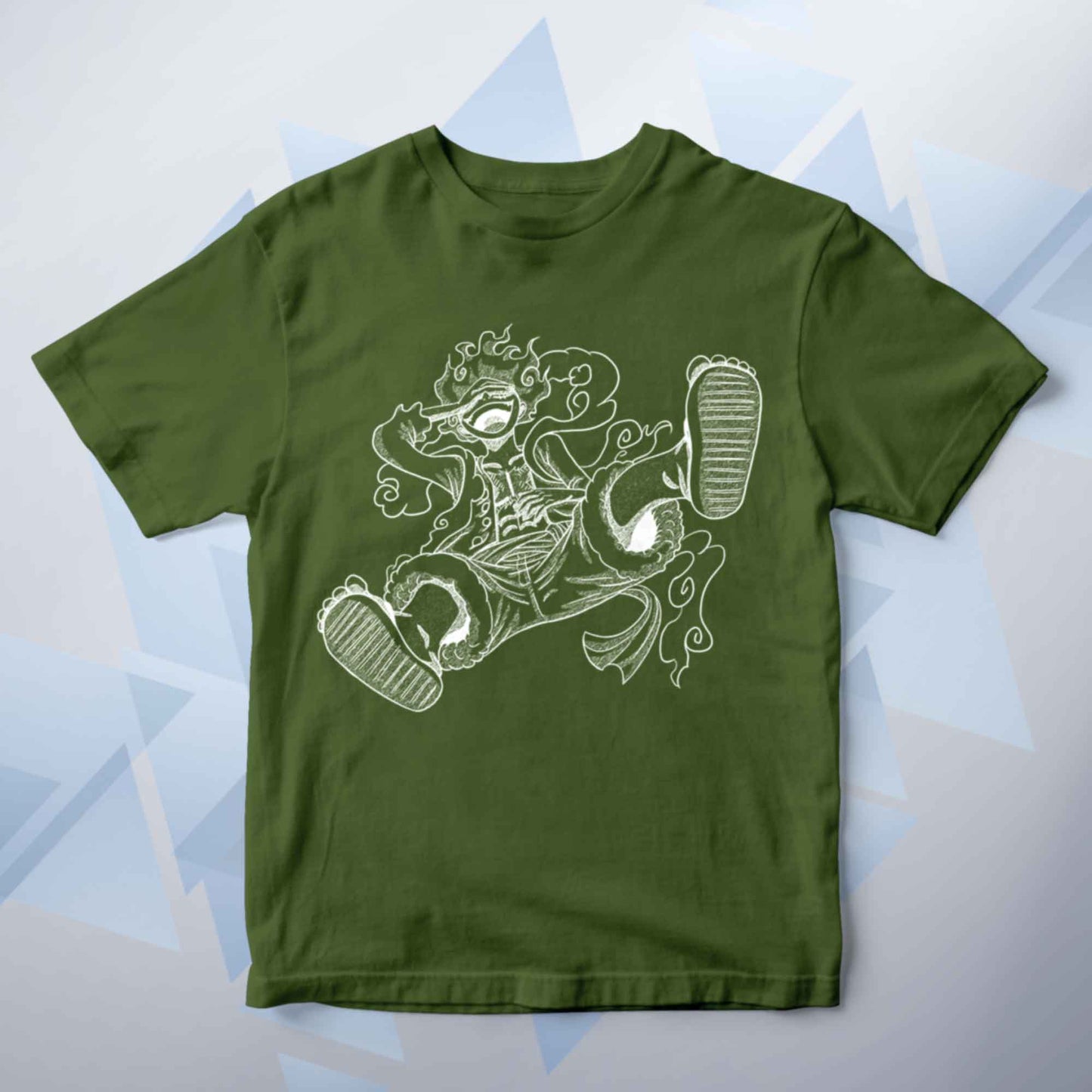 Luffy Gear 5 Line Art Kids Unisex T Shirt