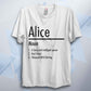 Personalised Noun Name T Shirt