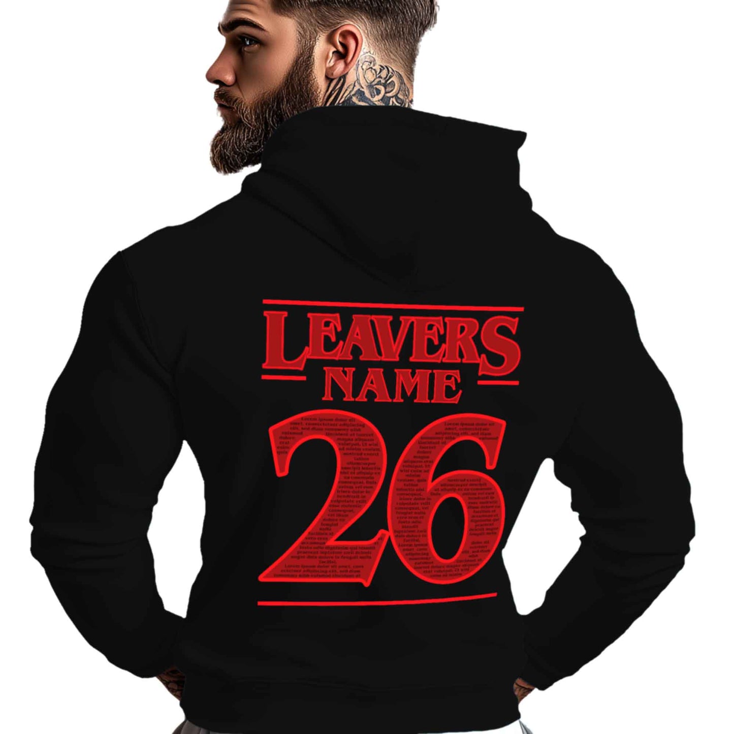 Personalised Neon Stranger LEAVERS Hoodie 2026