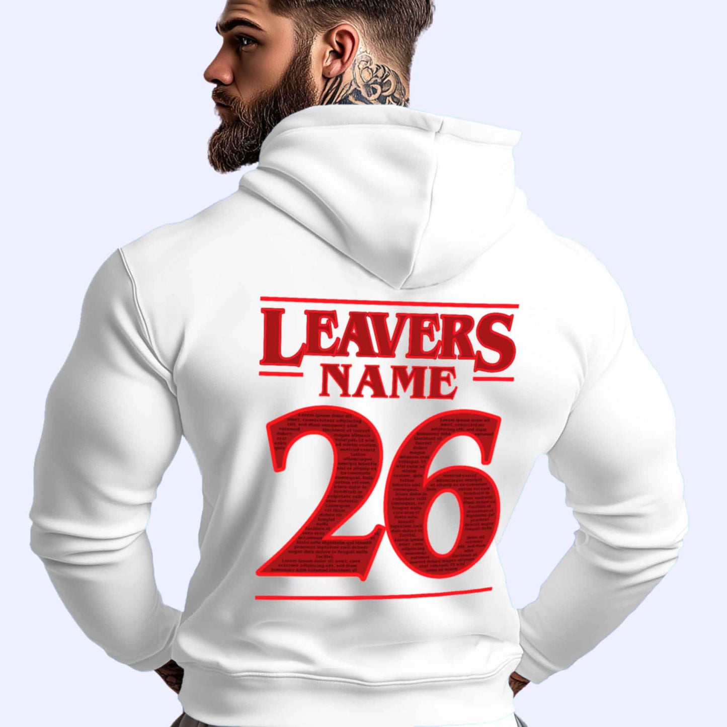 Personalised Neon Stranger LEAVERS Hoodie 2026