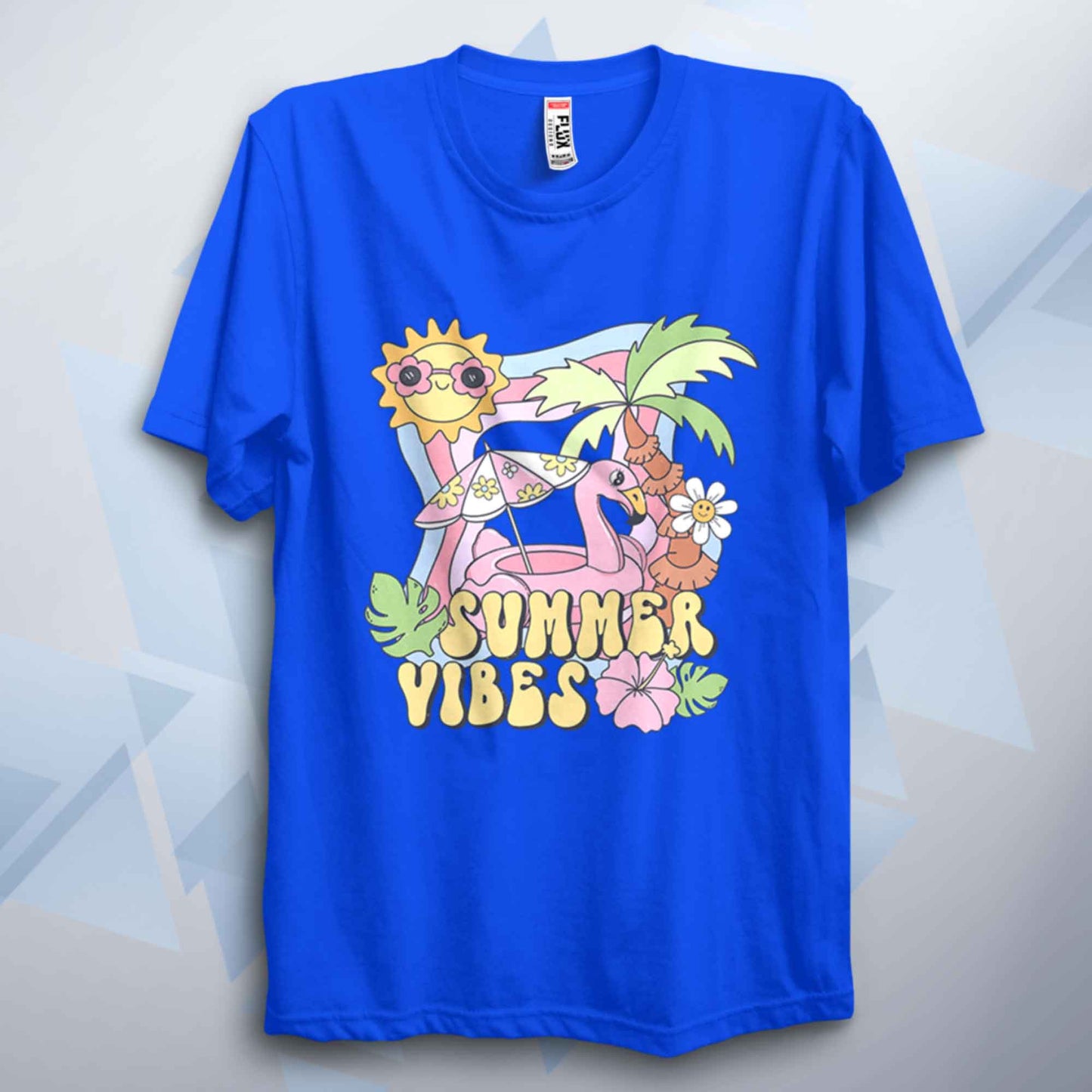 Retro Flamingo Summer Vibes Unisex Adult T Shirt