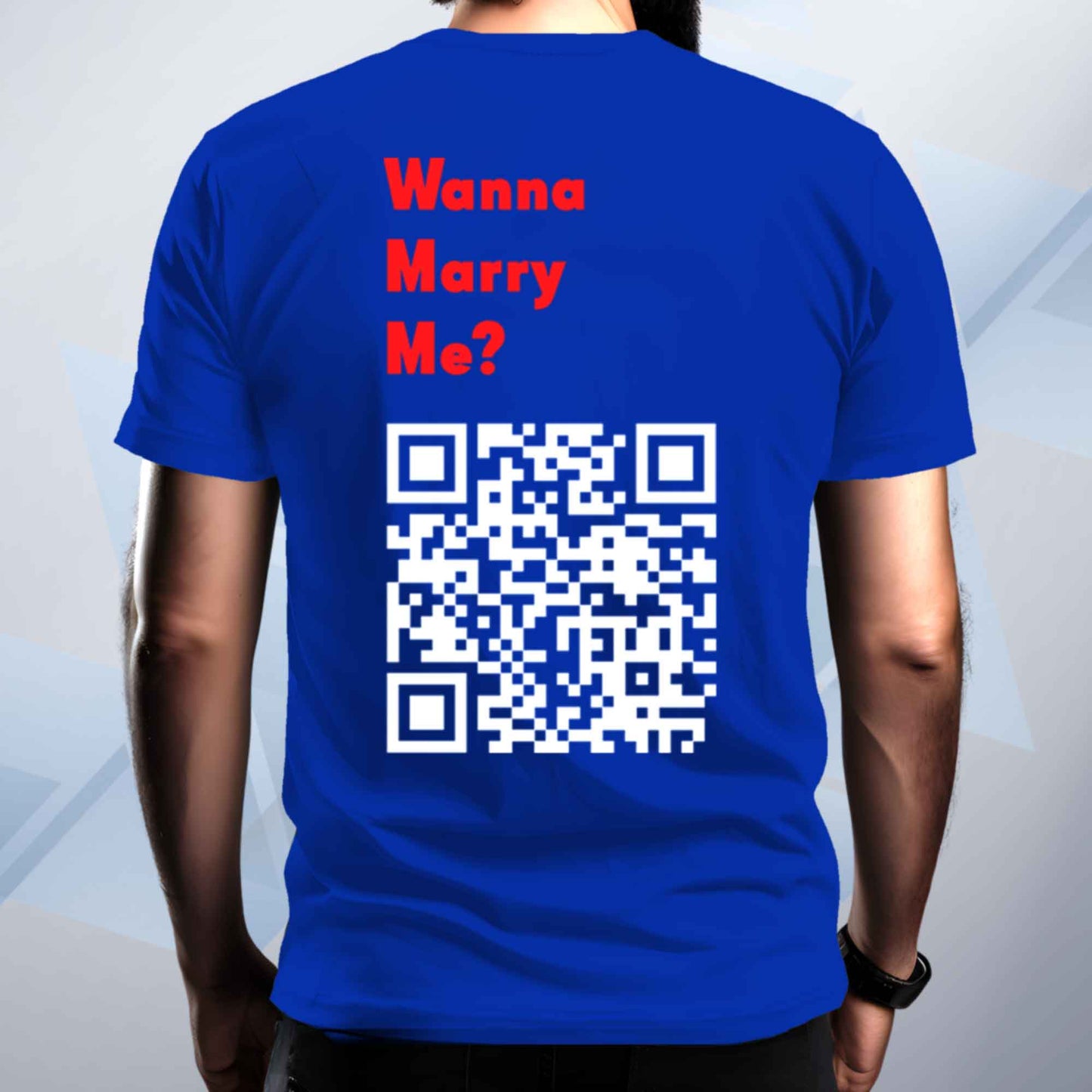 Wanna Marry Me? QR Code T Shirt