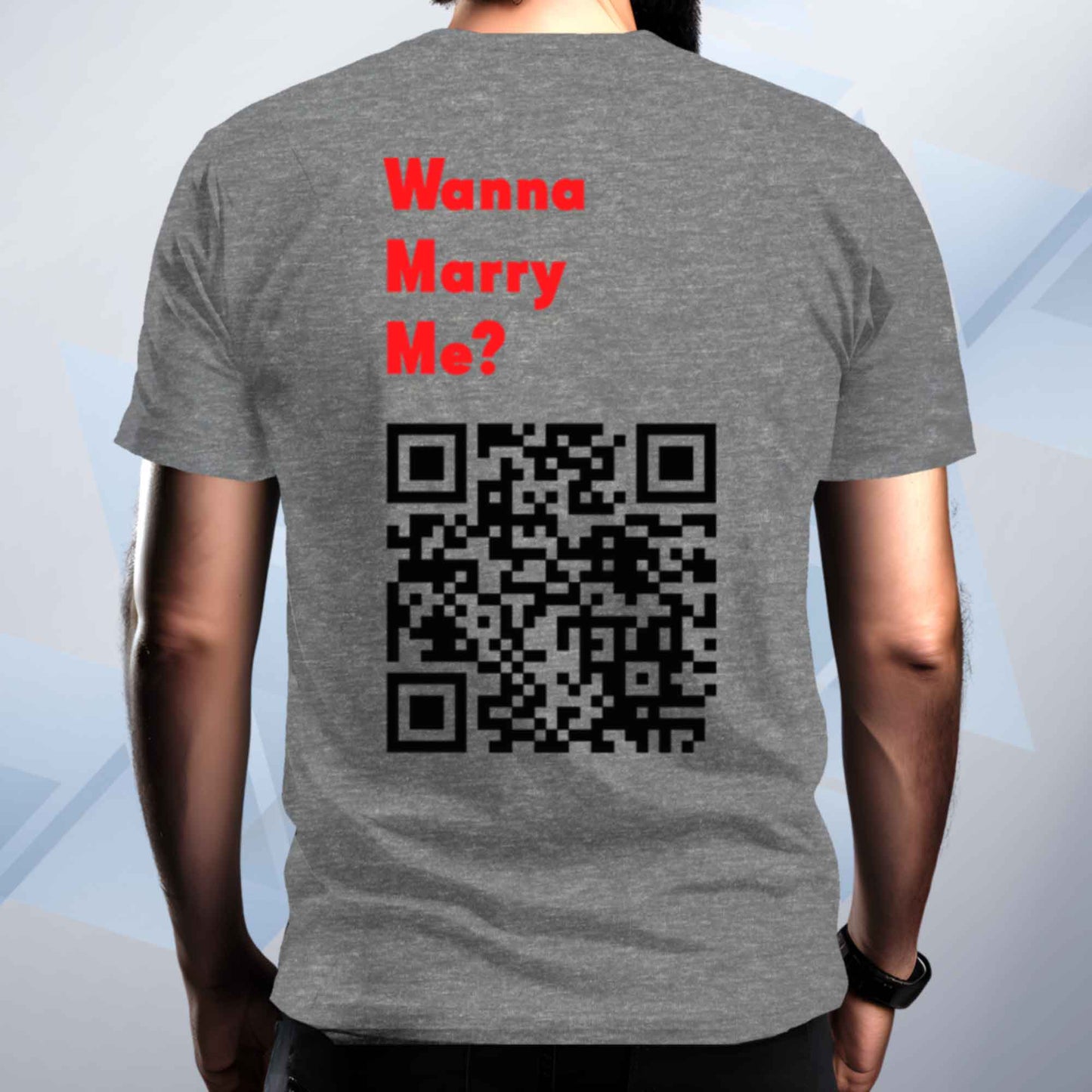 Wanna Marry Me? QR Code T Shirt