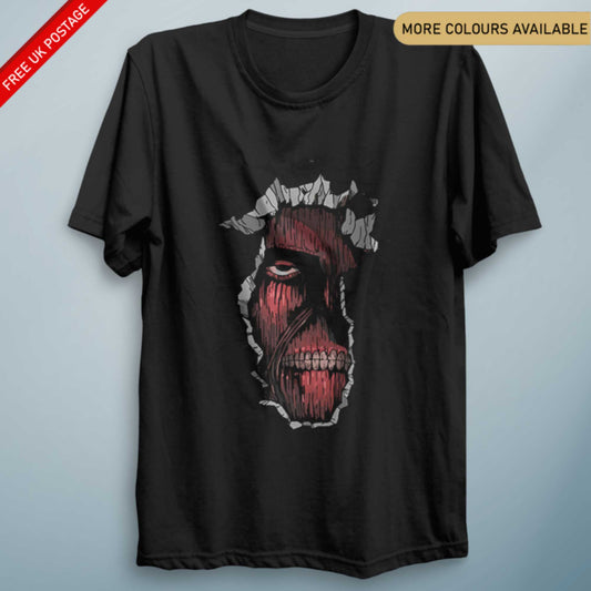AOT Watching Wall – Unisex Anime-Inspired Graphic Tee