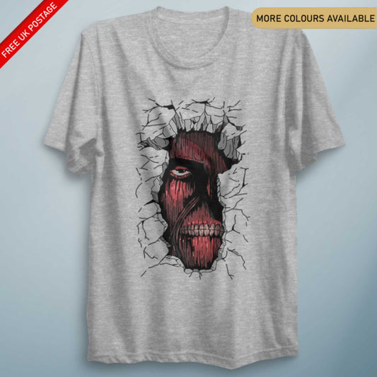 AOT Watching Wall – Unisex Anime-Inspired Graphic Tee