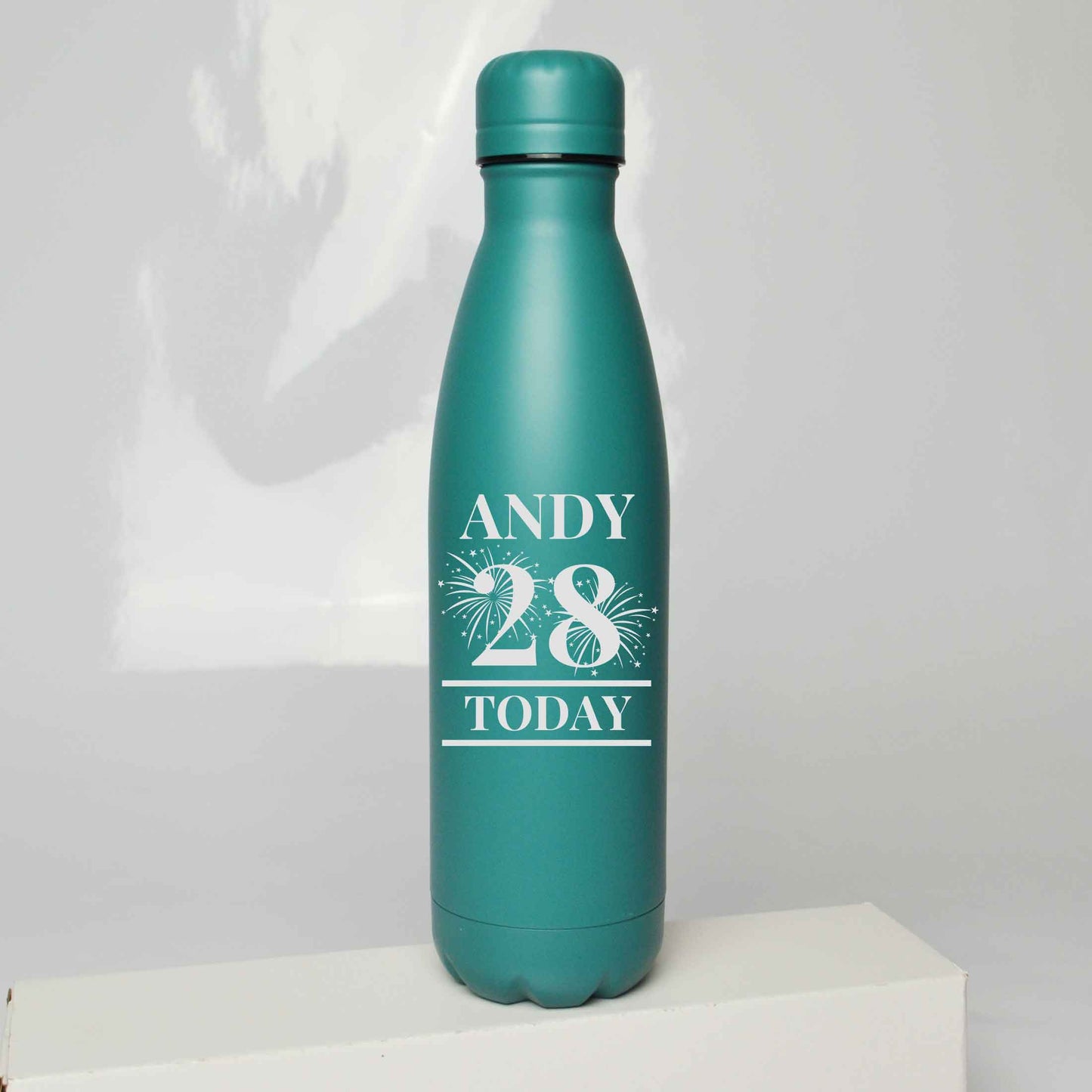 Personalised Birthday Fireworks  Engraved Thermos Bottle 500ml