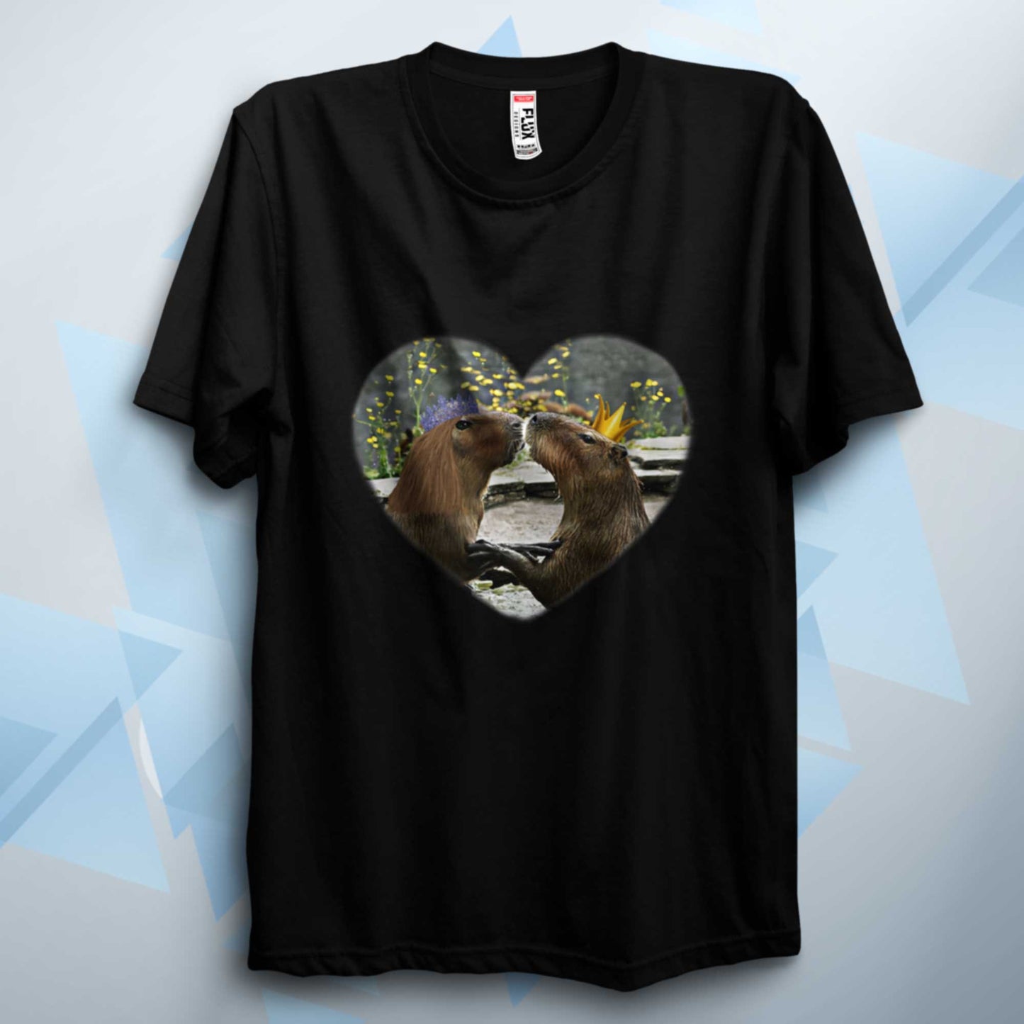 Heart Capybara Kiss T Shirt