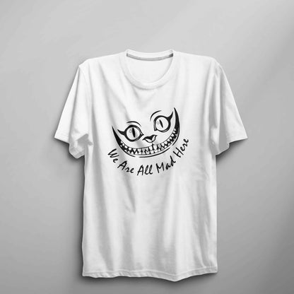 Cheshire Cat Shirt We Are All Mad Here Kids T Shirt - FLUX DESIGNS