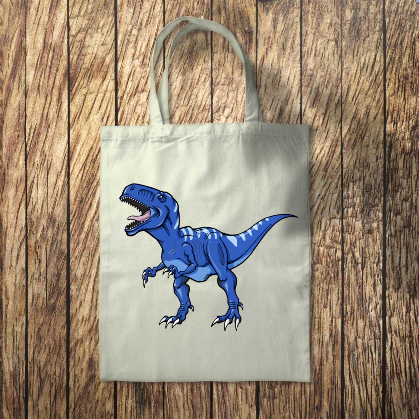 Blue Dinosaur Tote Bag 10L Bag