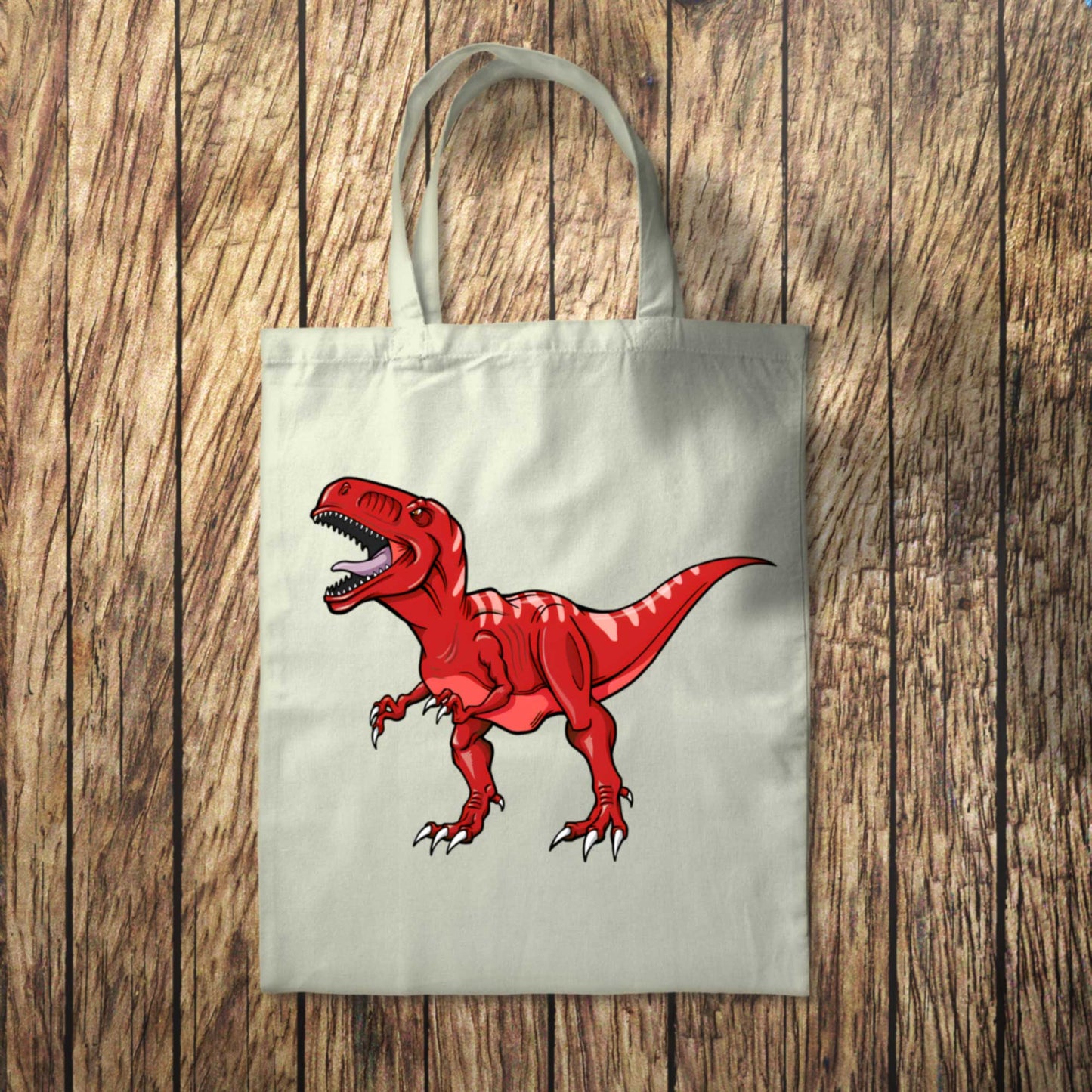 Red Dinosaur Tote Bag 10L Bag