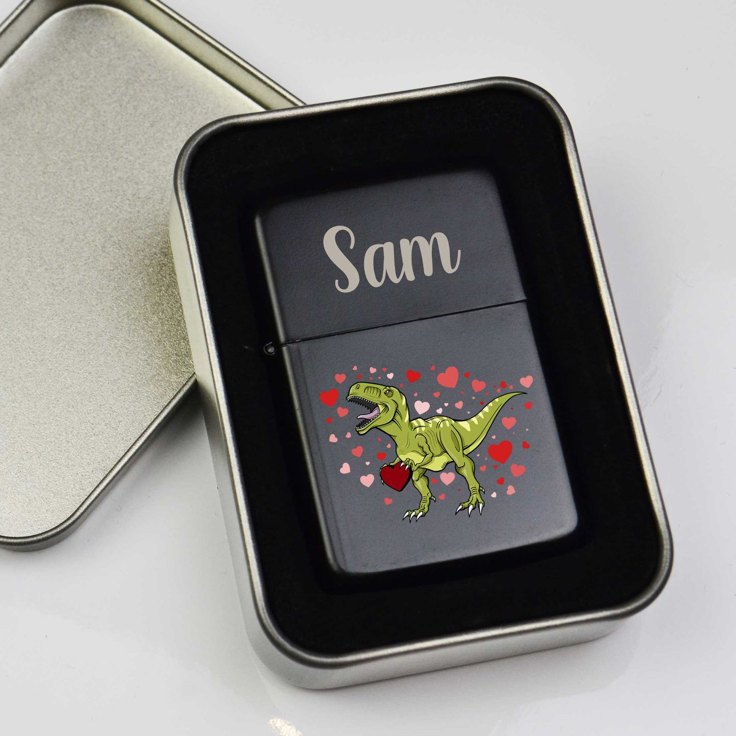 Personalised Valentines Dinosaur Lighter