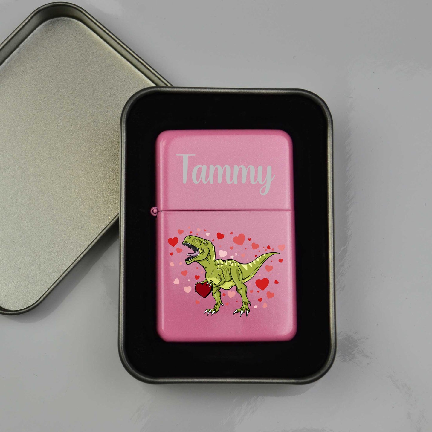 Personalised Valentines Dinosaur Lighter