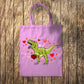 Light Dinosaur Hearts Tote Bag 10L Bag