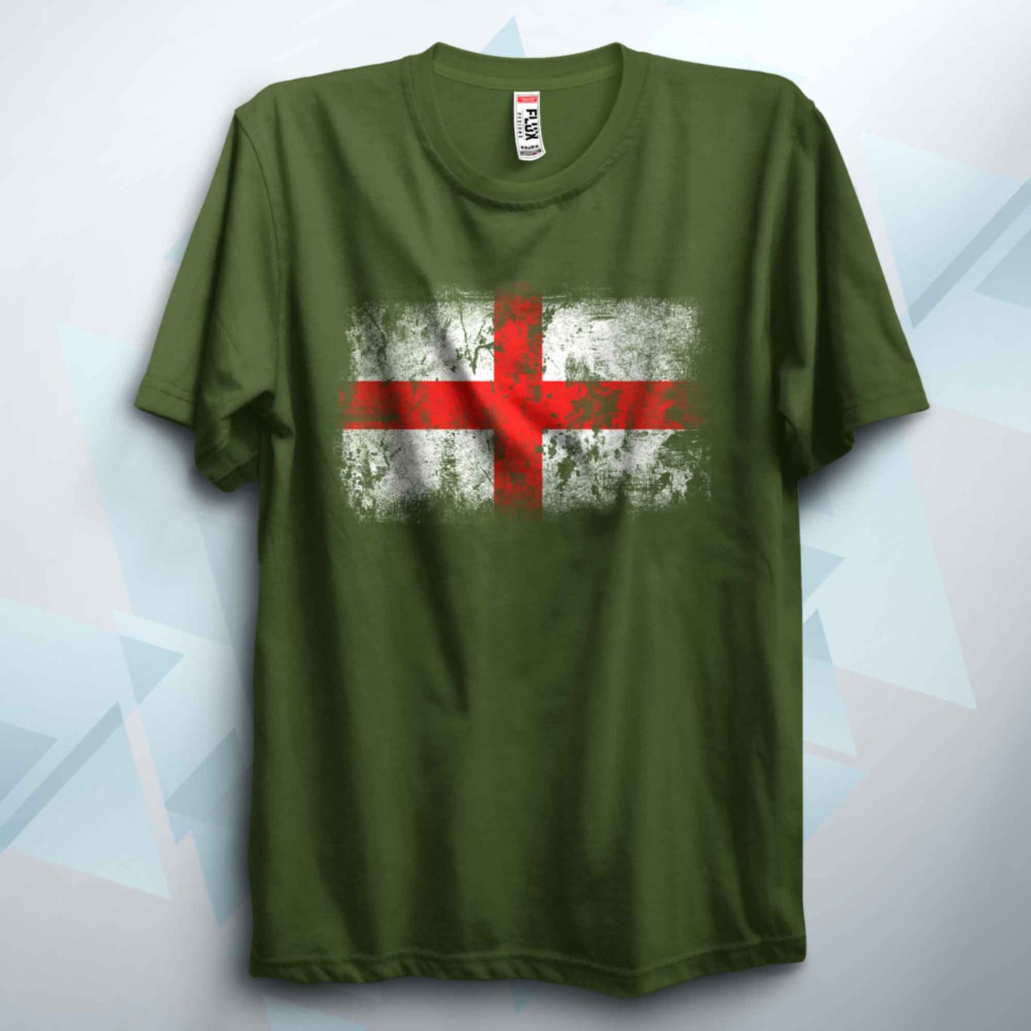 Distressed England Flag T Shirt