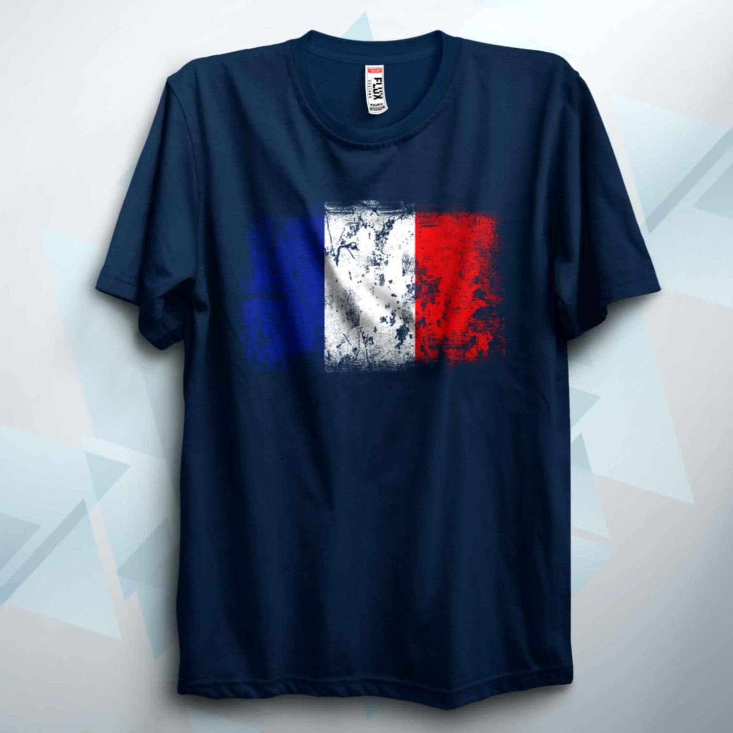 Distressed France Flag T Shirt