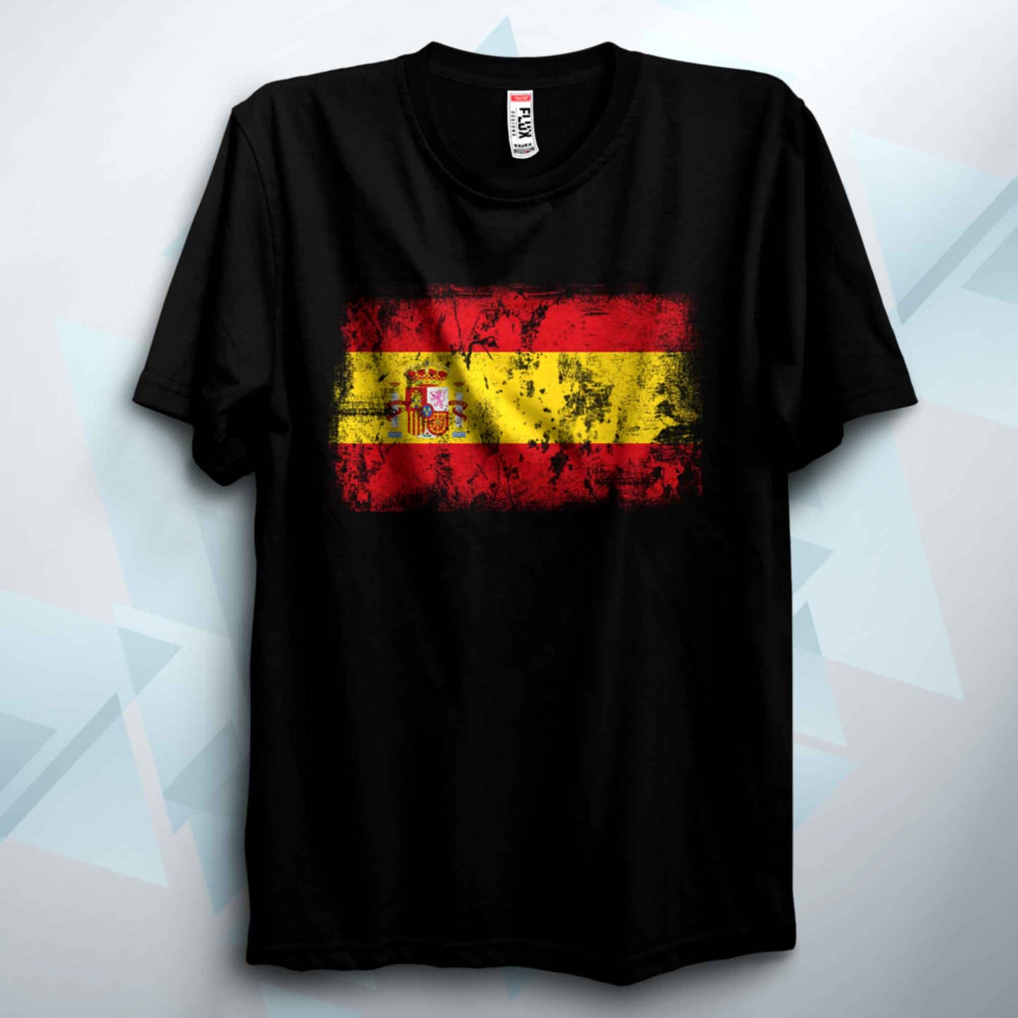 Distressed Spain Flag T Shirt