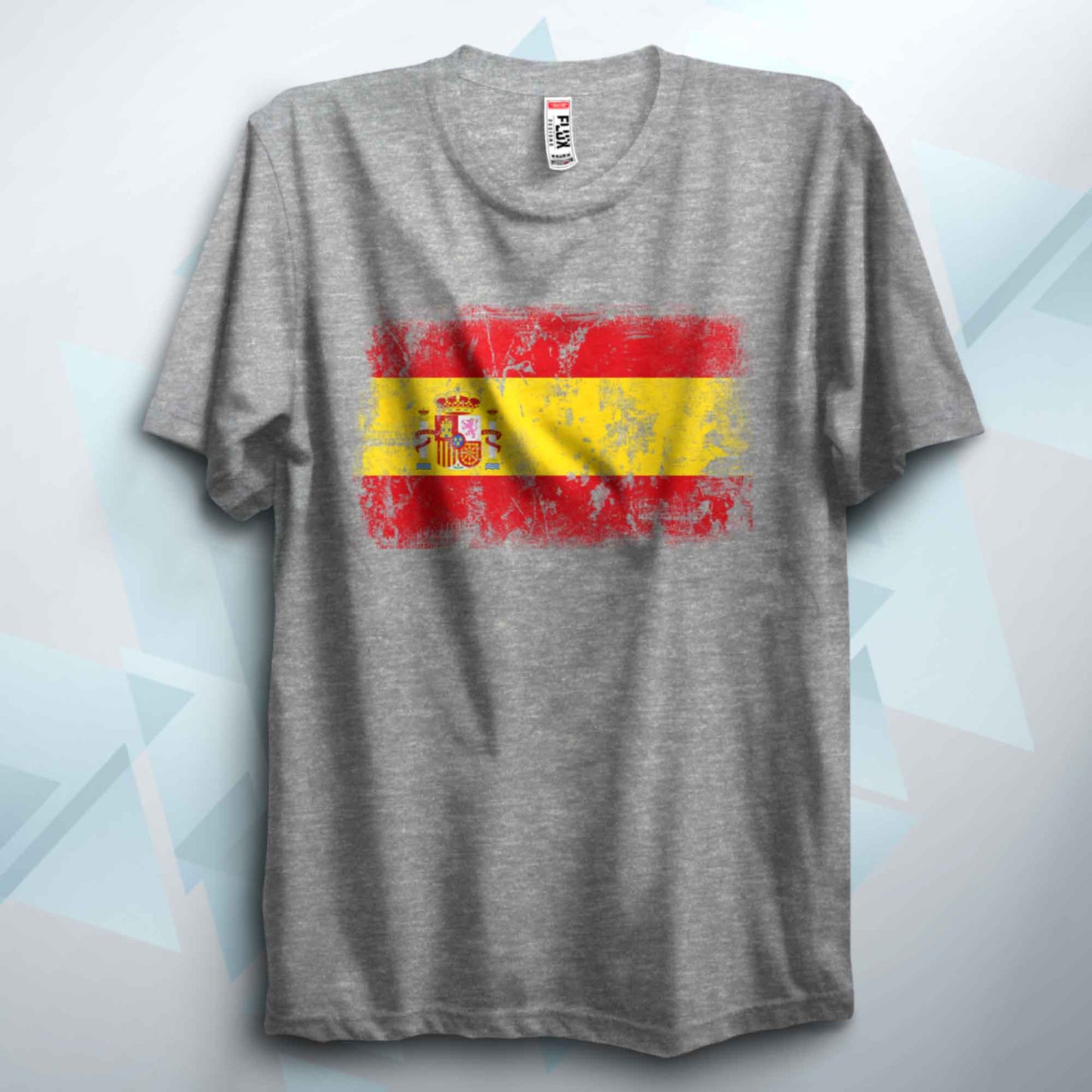 Distressed Spain Flag T Shirt