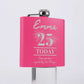 Personalised Firework Birthday 6oz Steel Hip Flask