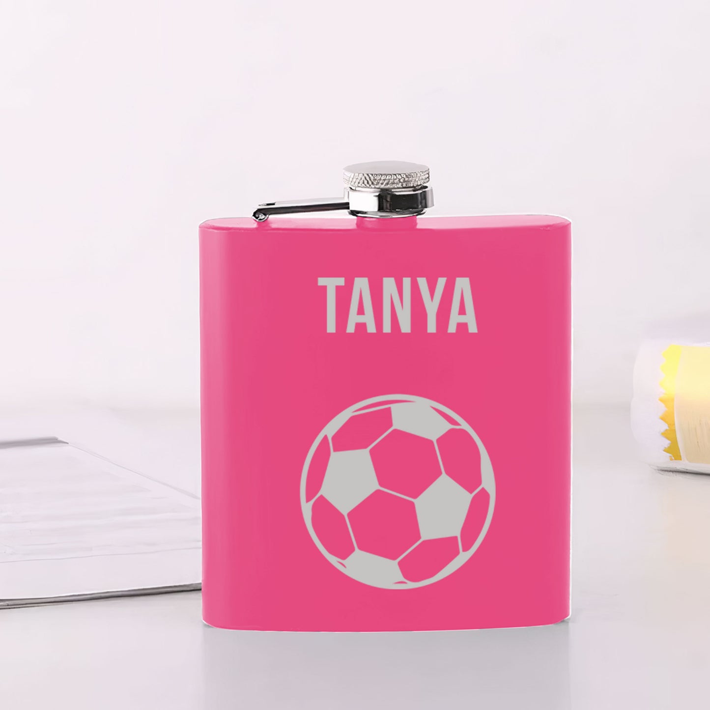 Personalised Football Hip Flask 6oz