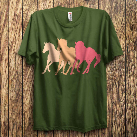 Sunset Wild Horses T Shirt