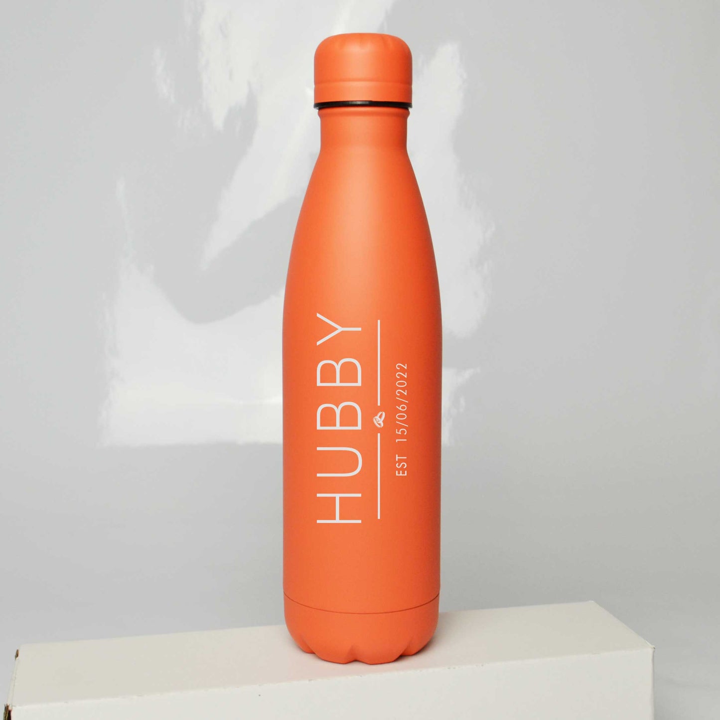 Personalised Hubby Wifey Thermos Water Bottle 500ml