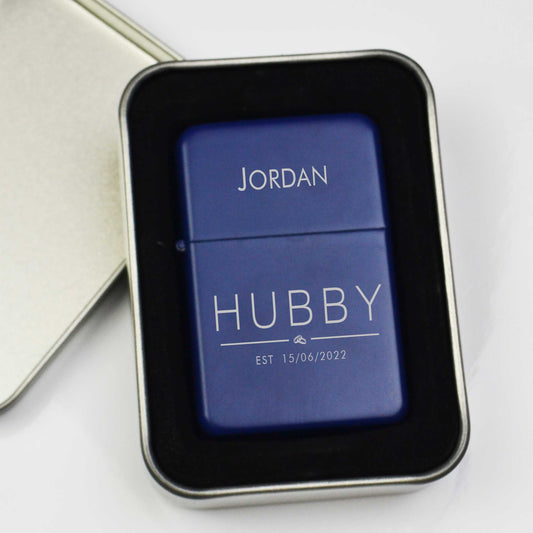 Personalised Hubby Wifey Lighter Couples Gift