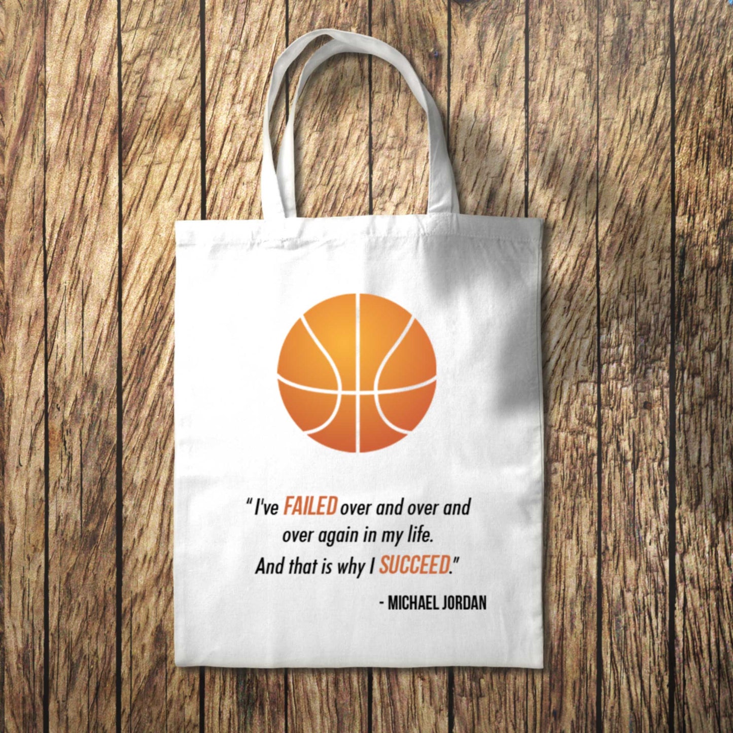 Michael Jordan I've Failed Quote Tote Bag 10L Bag