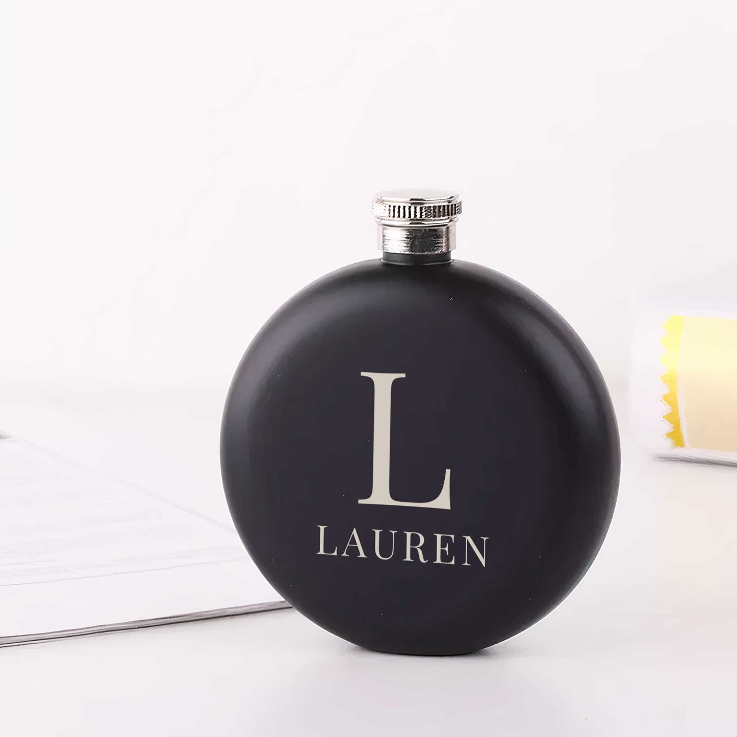 Personalised 5oz Initial And Name Steel Hip Flask