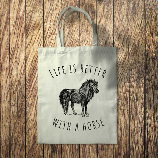 Life is Better With a Horse Tote Bag 10L Bag