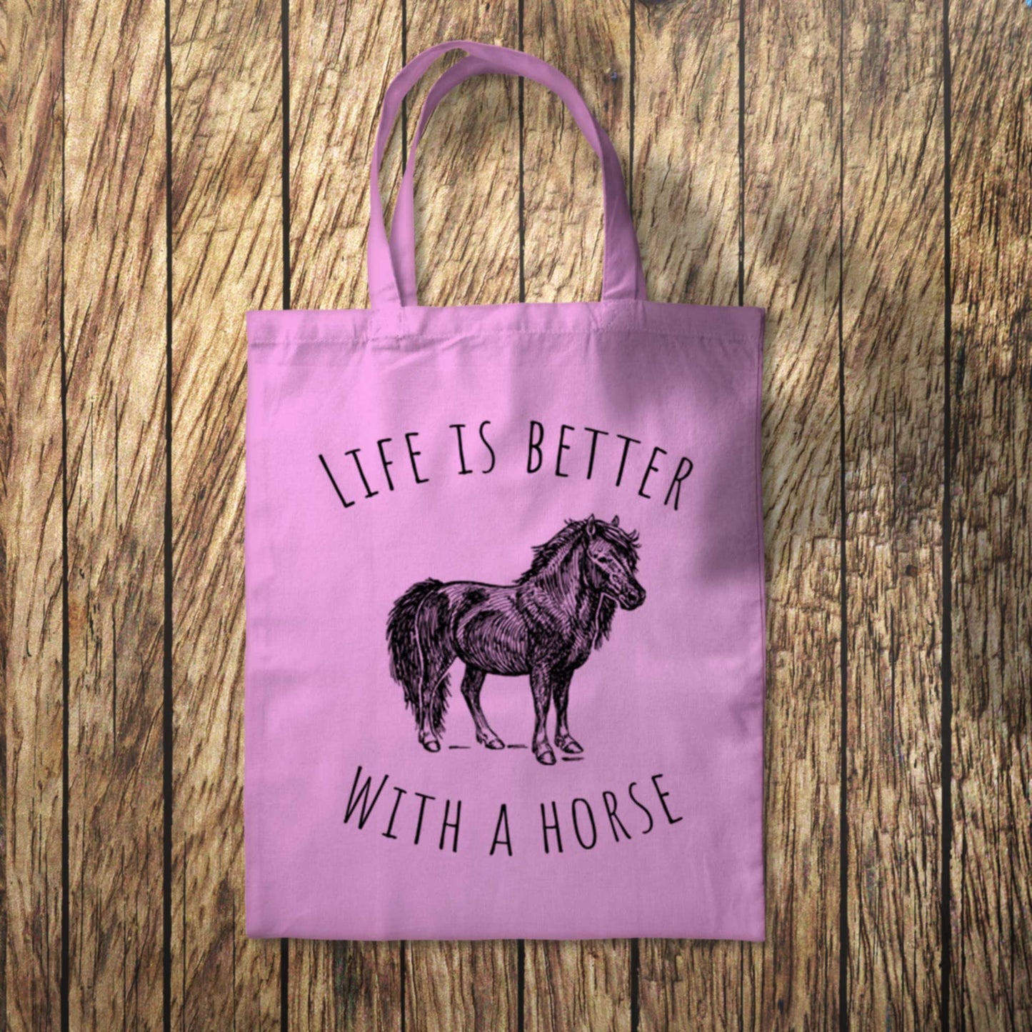 Life is Better With a Horse Tote Bag 10L Bag