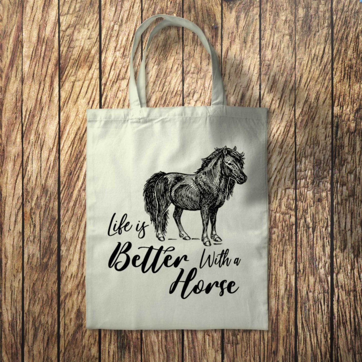 Our Life is Better With a Horse Tote Bag 10L Bag