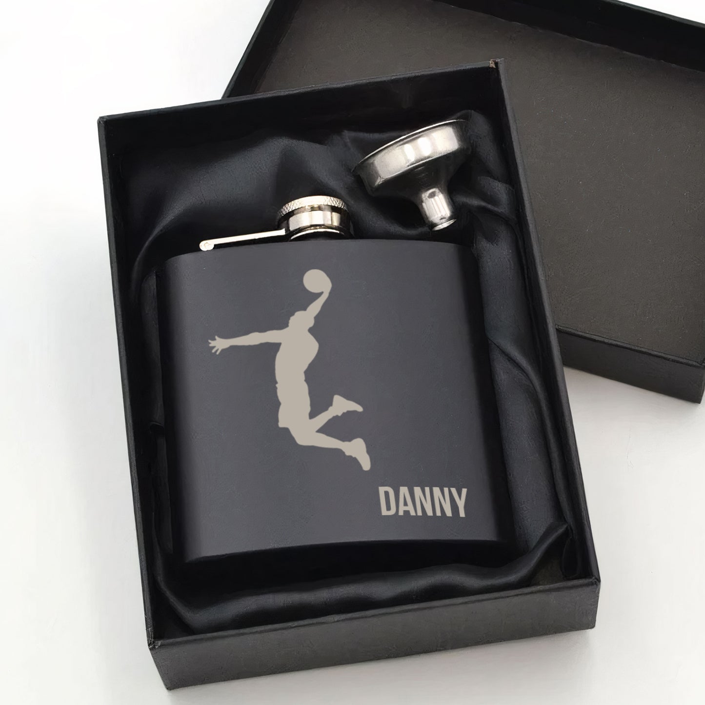 Personalised Slam Dunk Hip Flask 6oz