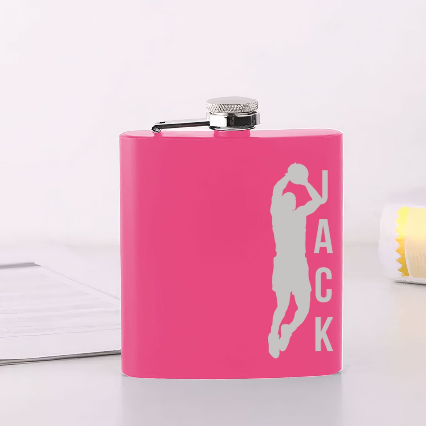 Personalised Basketball Hip Flask 6oz