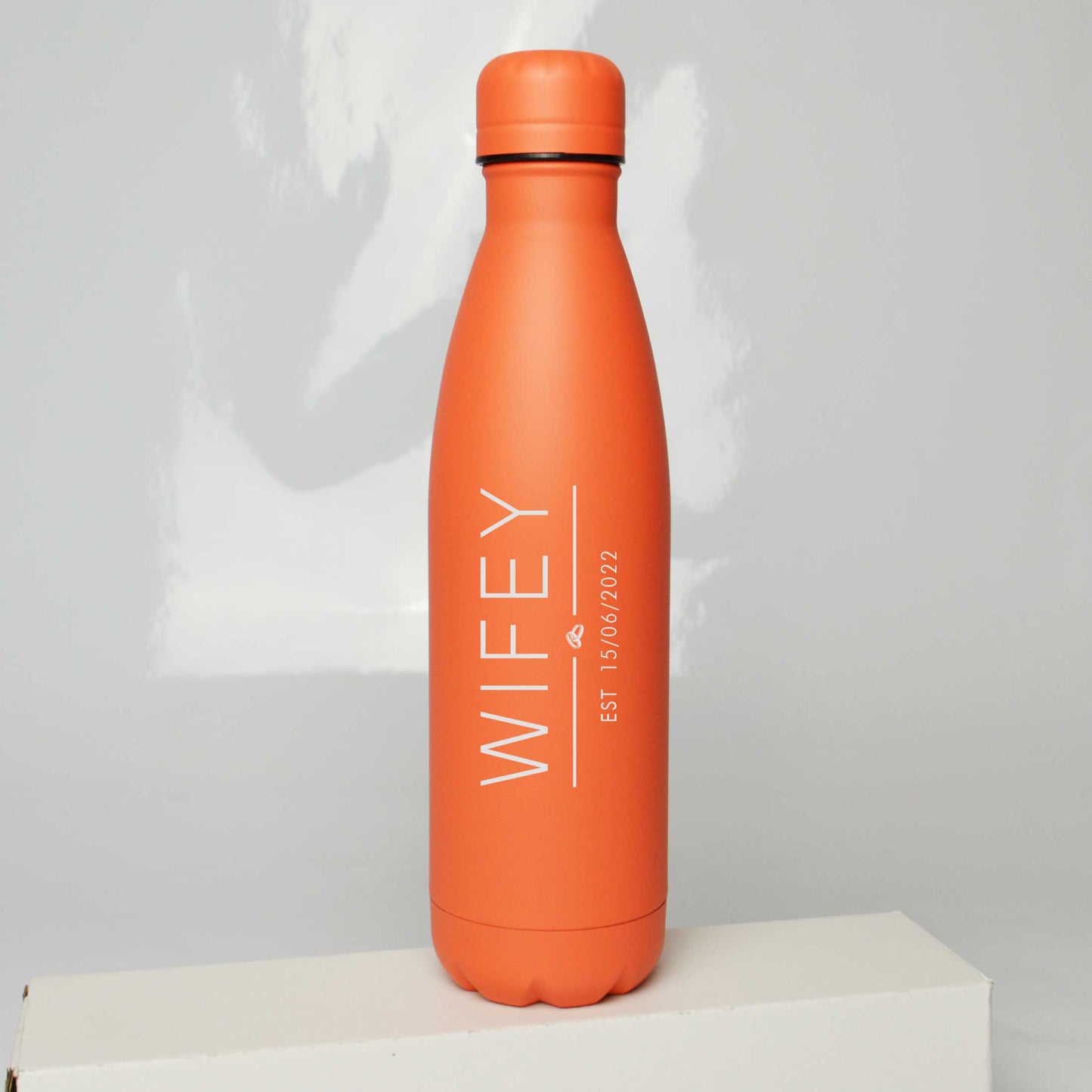 Personalised Hubby Wifey Thermos Water Bottle 500ml